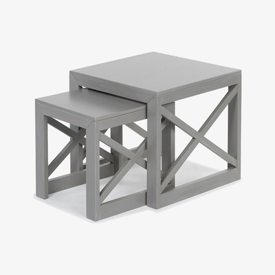 Out & Out Original Cross – Side Tables - Set of 2 - Grey