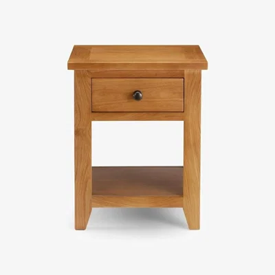 Downtown Julian Bowen Astoria 1 Drawer Lamp Table In lightwood