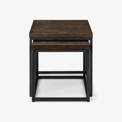 Downtown Julian Bowen Brooklyn Nesting Lamp Tables - Dark Oak In Darkoak