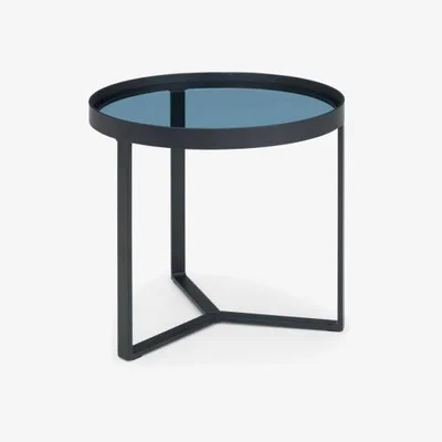 Downtown Julian Bowen Loft Lamp Table - Smoked Glass
