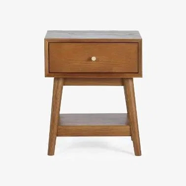 Downtown Julian Bowen Lowry 1 Drawer Sidetable In Wood