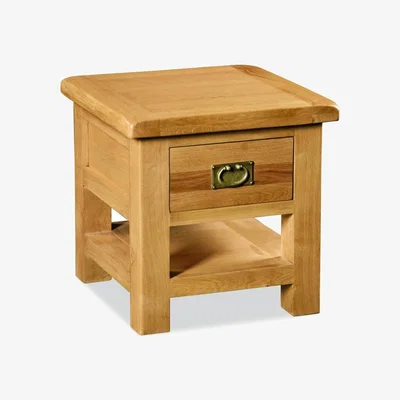 Downtown Downtown Ascot Lamp Table With Drawer, Wood