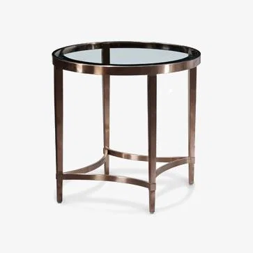 Downtown Downtown Ritz Circular End Table, Stainless Steel