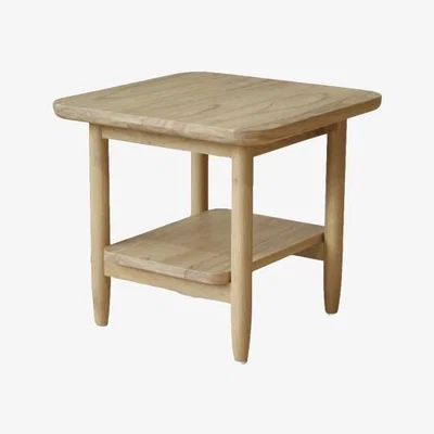 Downtown Daro Dorchester Martinique Wooden Top Side Table In LightWood