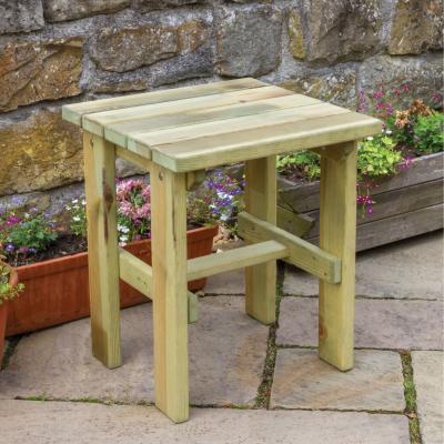 Downtown Zest Garden Lily Relax Wooden Side Table In Natural