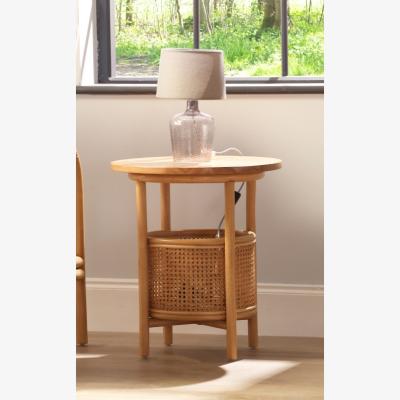 Downtown Desser Aspen Lamp Table - Light Oak In LightOak