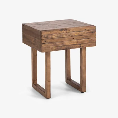 Downtown Julian Bowen Woburn 1 Drawer Lamp Table In DarkWood