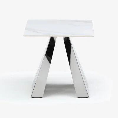 Downtown Seville Lamp Table In Grey/Stainlesssteel