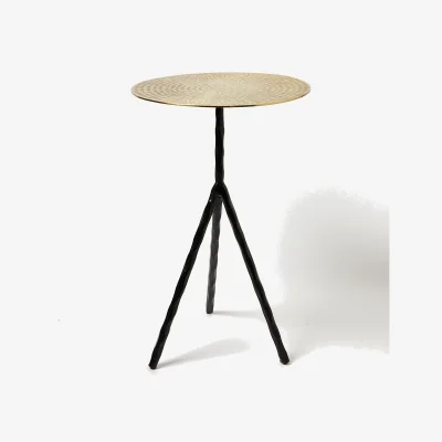 Oliver Bonas Auki Gold Hammered Side Table