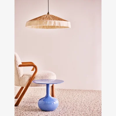 Oliver Bonas Perla Blue Enamel Side Table