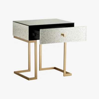 Perch and Parrow Ginger Mirrored Side Table