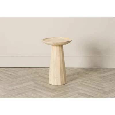 Perch and Parrow Ashlyn Mango Side Table in White Wash