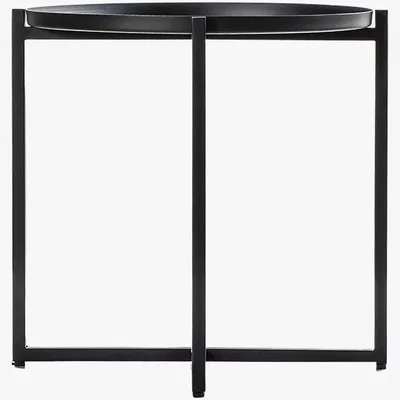 Perch and Parrow Denali Black Metal Side Table