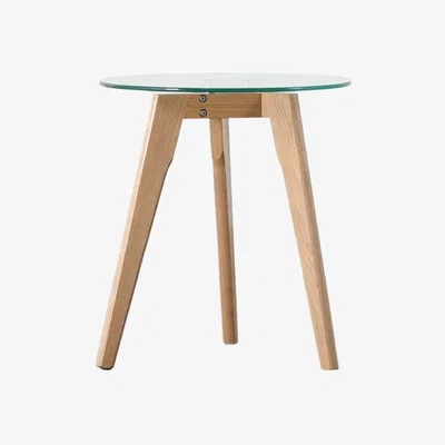 Perch and Parrow Stalwart Round Side Table in Oak