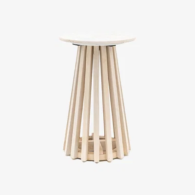Perch and Parrow Linear Marble Side Table