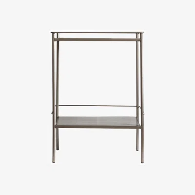 Perch and Parrow Dalia Silver and Marble Side Table
