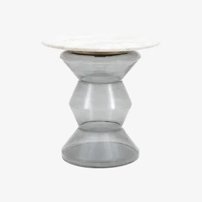 Perch and Parrow Zig-Zag Side Table Clear