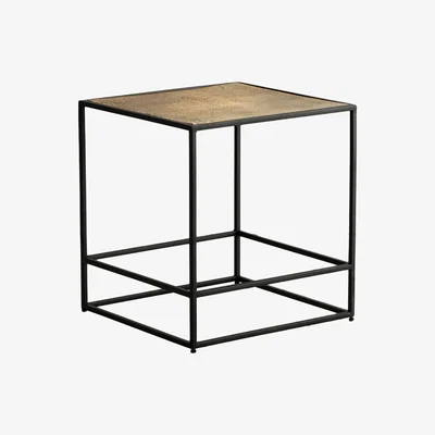 Perch and Parrow Rubin Side Table in Antique Gold