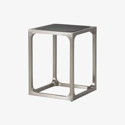 Perch and Parrow Cadence Pewter Side Table