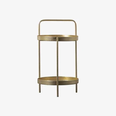 Perch and Parrow Decker Side Table in Gold