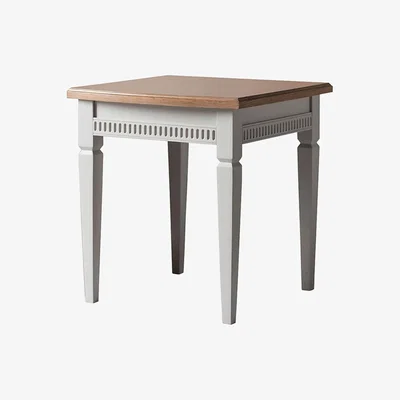 Perch and Parrow Sienna Side Table in Ice Grey