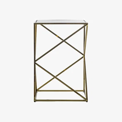 Perch and Parrow Makayla Golden Side Table, Large