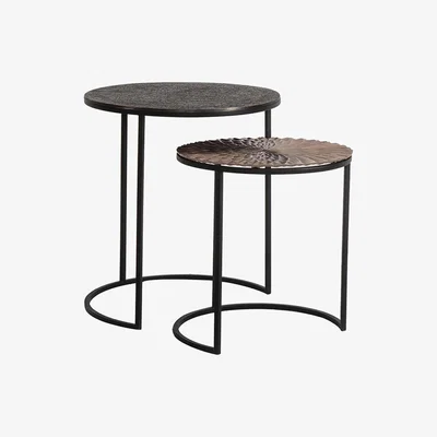 Perch and Parrow Ramsay Metallic Nesting Tables