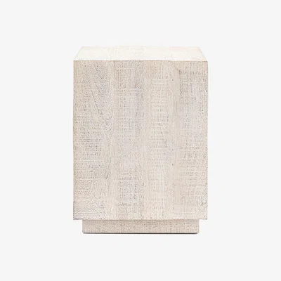 Perch and Parrow Seville Mango Side Table in Whitewash