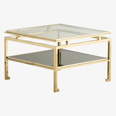 Perch and Parrow Boaz Side Table in Gold, Small