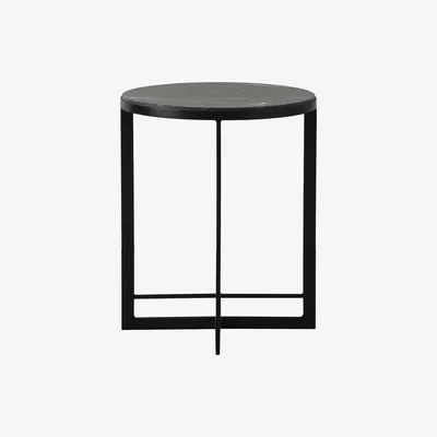 Perch and Parrow Oxendan Black Marble Side Table