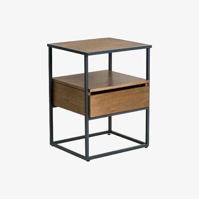 Perch and Parrow Reed Compact Side Table with a Smoked Finish