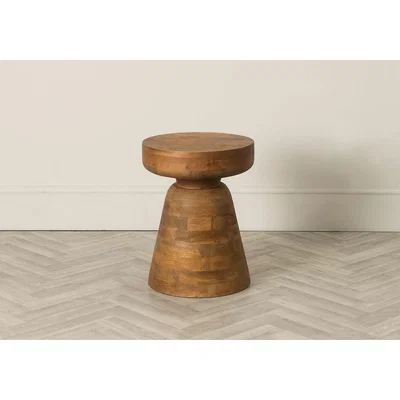 Perch and Parrow Damien Mango Side Table in Pecan Brown