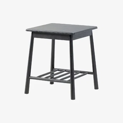 Perch and Parrow Rebecca Oak Side Table in Black