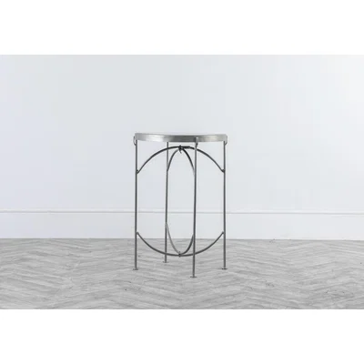 Perch and Parrow Fonda Side Table in Nickel