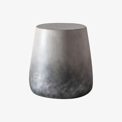 Perch and Parrow Dexter Concrete Side Table in Silver