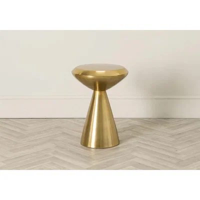 Perch and Parrow Penelope Iron Side Table in Gold