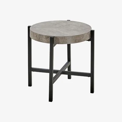 Pagazzi Orden Round Concrete End Table