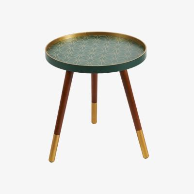 Pagazzi Peretti Forest Green Floral Side Table