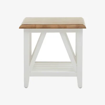 Pagazzi Parkside Natural Oak Wood Top Side Table