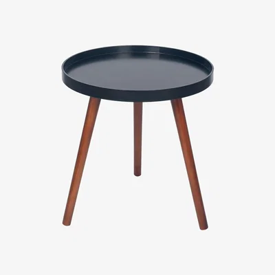 Pagazzi Halston Black & Brown Pine Wood Round Table