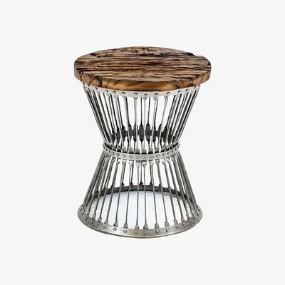Pagazzi Industrial Iron & Wood Lamp Table