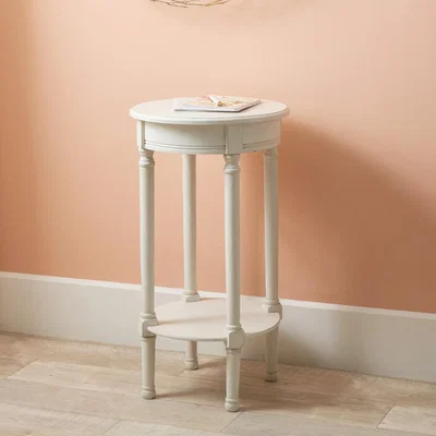 Pagazzi Heritage Elizabeth White Round End Table