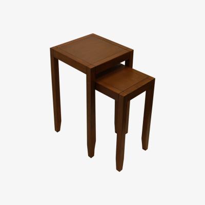 The Range ANYWHERE - Solid Wood Nest of Two Side  End Tables - Walnut Effect - Dark stain