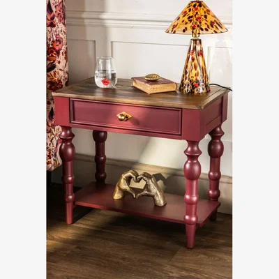 Rockett St George Emporium Brick Red Side Table