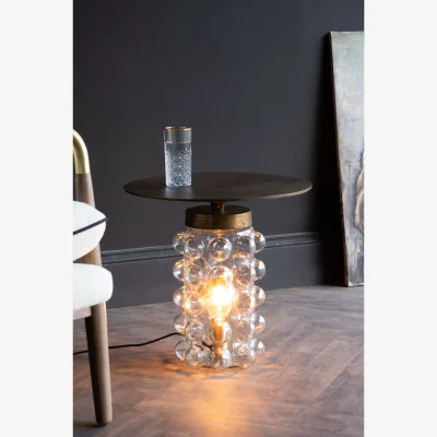 Rockett St George Bubble Glass Side Table & Floor Lamp