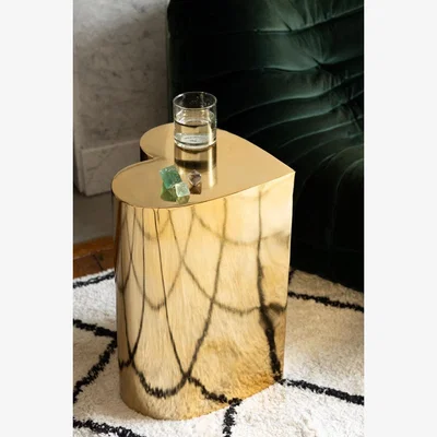 Rockett St George Beautiful Brass Heart Side Table