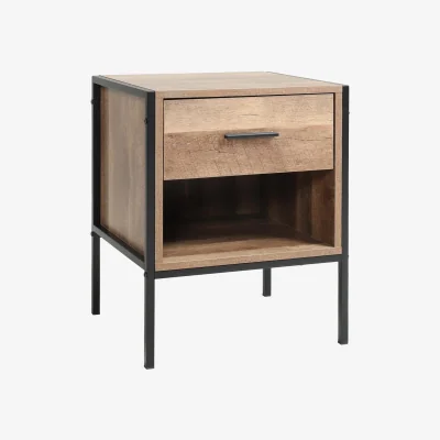 The Range Wooden Nightstand with Drawer - Wood