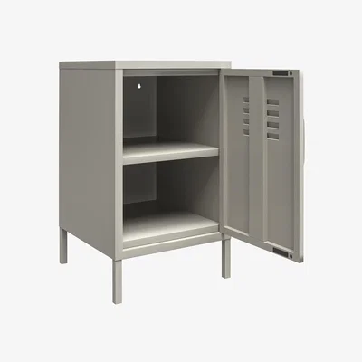 The Range Bradford Metal Locker End Table - Taupe