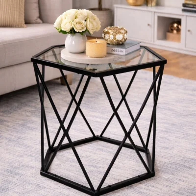 The Range Contemporary Small Side Table - Black
