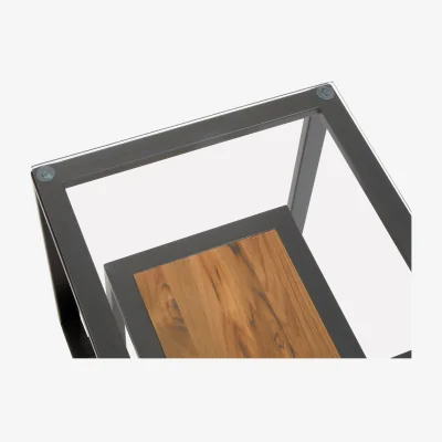 The Range Cibo Side Table with Shelf - Black